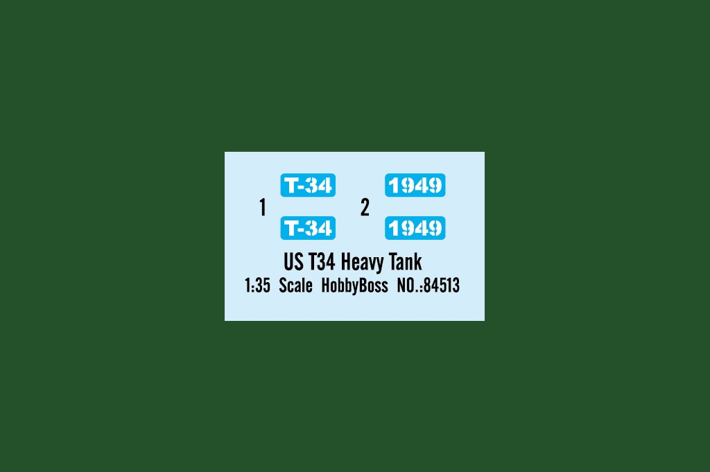 Hobby Boss 84513 US T34 Heavy Tank 1/35 – image 3