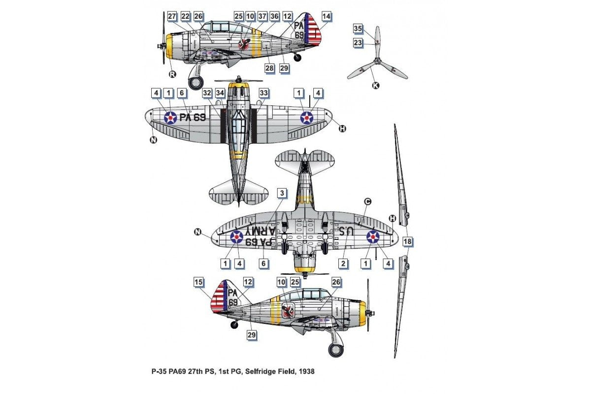 Dora Wings 48012 Seversky P-35 1/48 – image 6