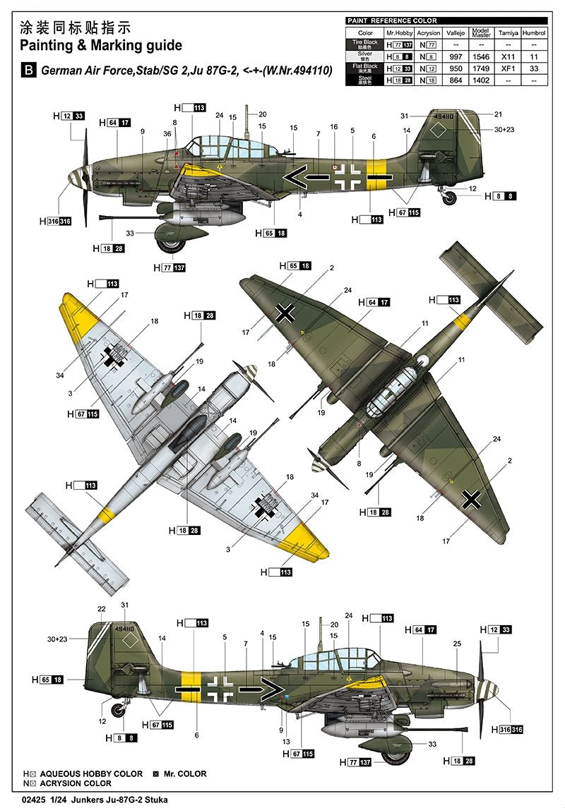 Trumpeter 02425 Junkers Ju-87G-2 Stuka 1/24 – Bild 4