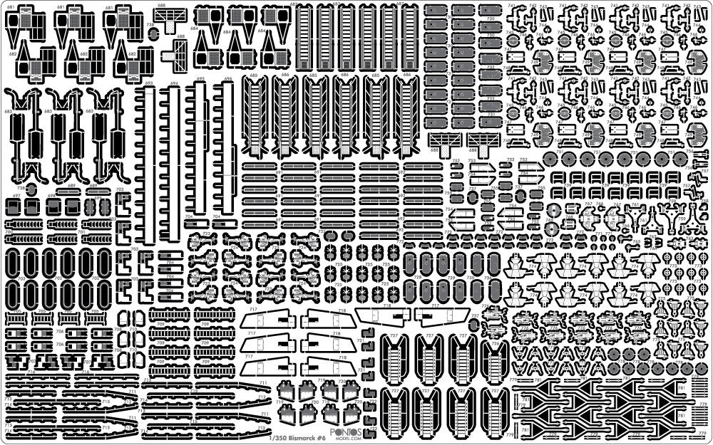 Pontos 35022F1 BISMARCK 1941 Detail Up Set 1/350 – image 22