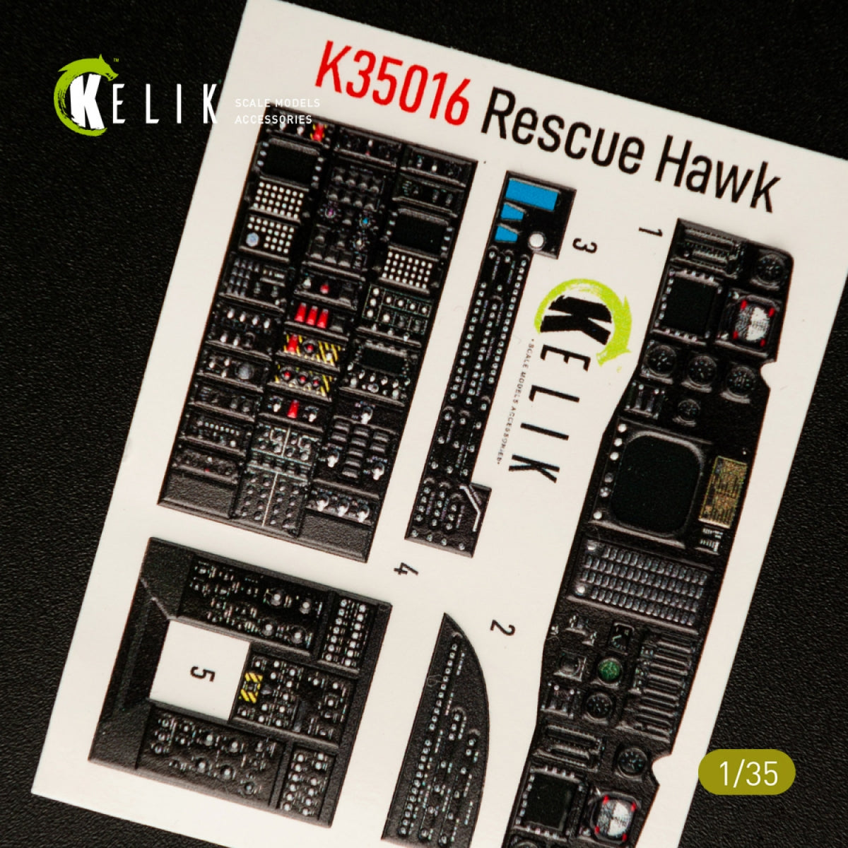 KELIK K35016 HH-60H RESCUE HAWK INTERIOR 3D DECALS FOR KITTY HAWK KIT 1/35 – image 3