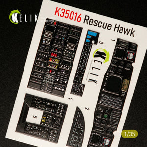 KELIK K35016 HH-60H RESCUE HAWK INTERIOR 3D DECALS FOR KITTY HAWK KIT 1/35 – image 3