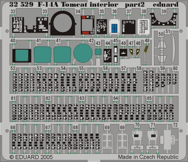 Eduard 32529 F-14A interior 1/32 Tamiya – image 2