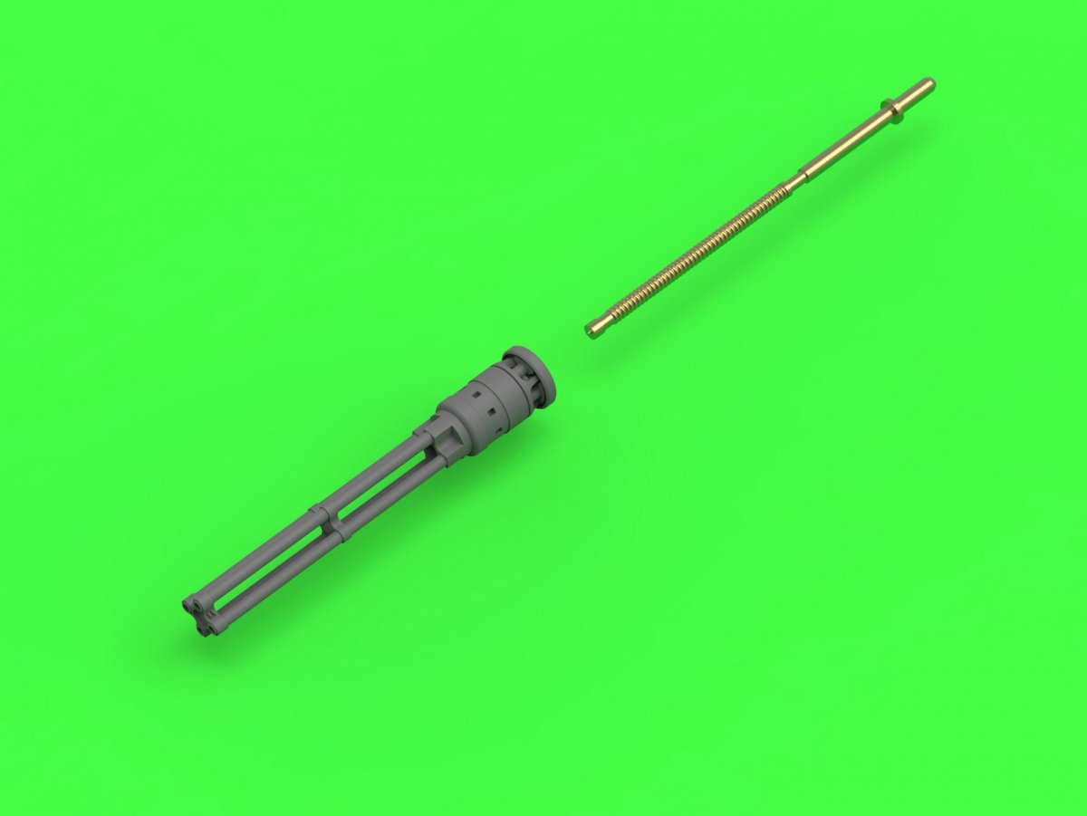 Master AM-48-126 Mi-24 (Hind D/E) - JakB-12.7 machine gun barrel and DUAS probe (metal and resin parts) 1/48 – image 3
