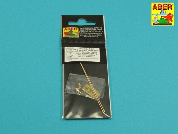Aber R-44 Zestaw 2 anten VHF pojazdów NATO / Set of 2 NATO antennas with mount bases 1/35 – zdjęcie 8