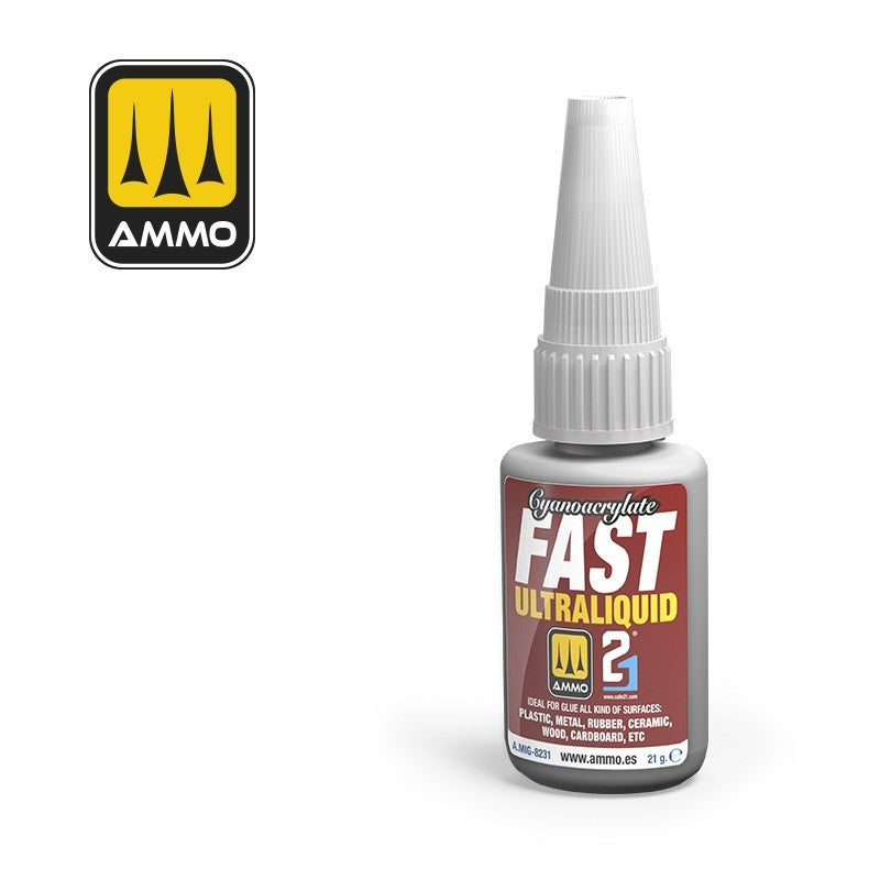 Colle cyanoacrylate Ammo by Mig 8231 Fast Ultraliquid 21 g