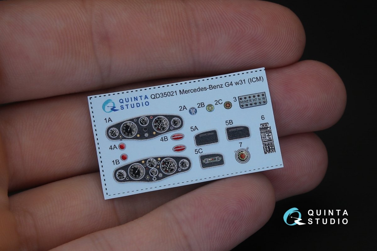 Quinta Studio QD35021 Mercedes-Benz G4 W31 3D-Printed &amp;amp; colored Interior on decal paper (for all kit) 1/35 – imagen 2