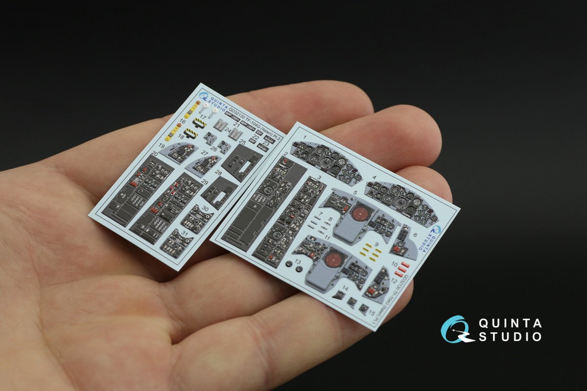 Quinta Studio QD32130 TF-104G 3D-Printed &amp;amp; colored Interior on decal paper (Italeri) 1/32 – image 3