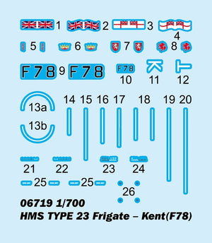 Trumpeter 06719 HMS TYPE 23 Frigate - Kent (F78) 1/700 – Bild 7