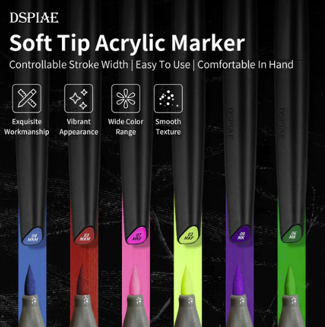 DSPIAE MK-09 Water-Based Soft Head Marker Violet – Bild 2