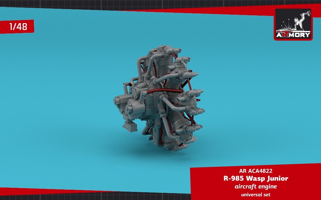 Armory Models ACA4822 R-985 Wasp Junior US aircraft engine 1/48 – image 5