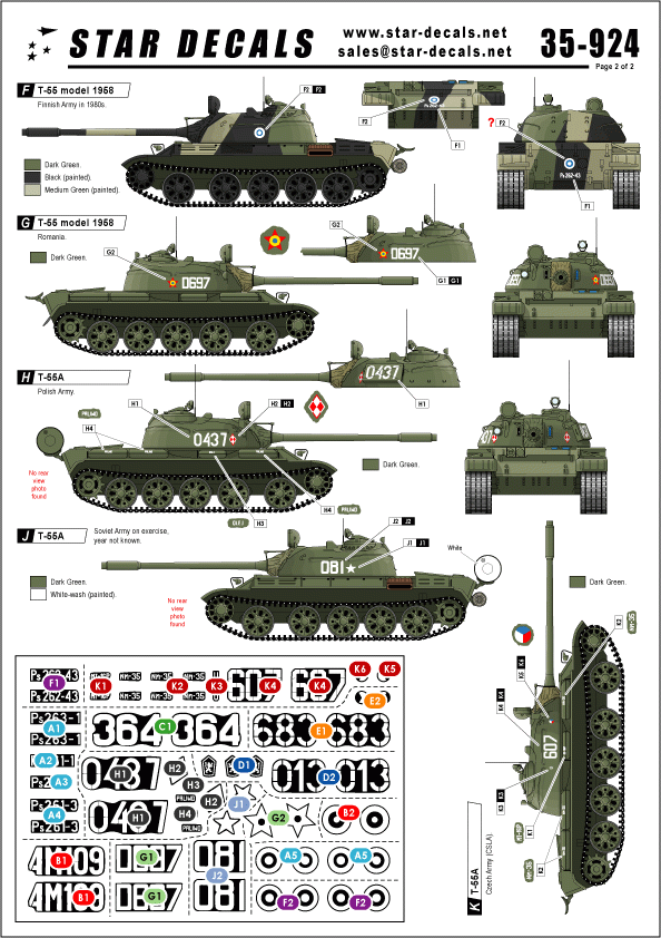 Star Decals 35-924 Cold War T-54 and T-55 tanks 1/35 – Bild 2
