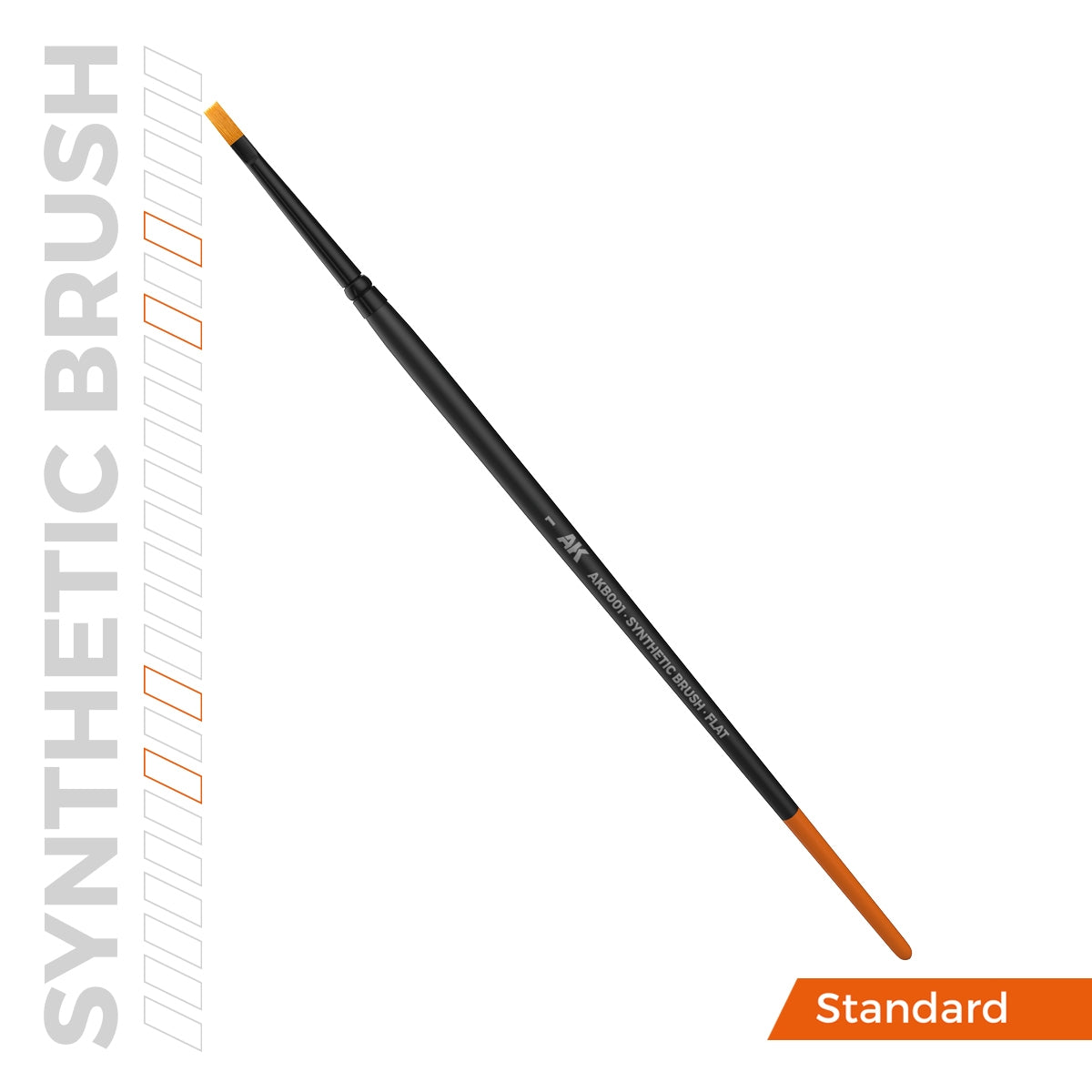 AK Interactive AKB001 AK SYNTHETIC BRUSH – FLAT 1 – obrázek 2