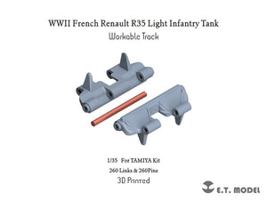 ET Model P35-033 WWII French Renault R35 Light Infantry Tank Workable Track ( 3D Printed ) 1/35