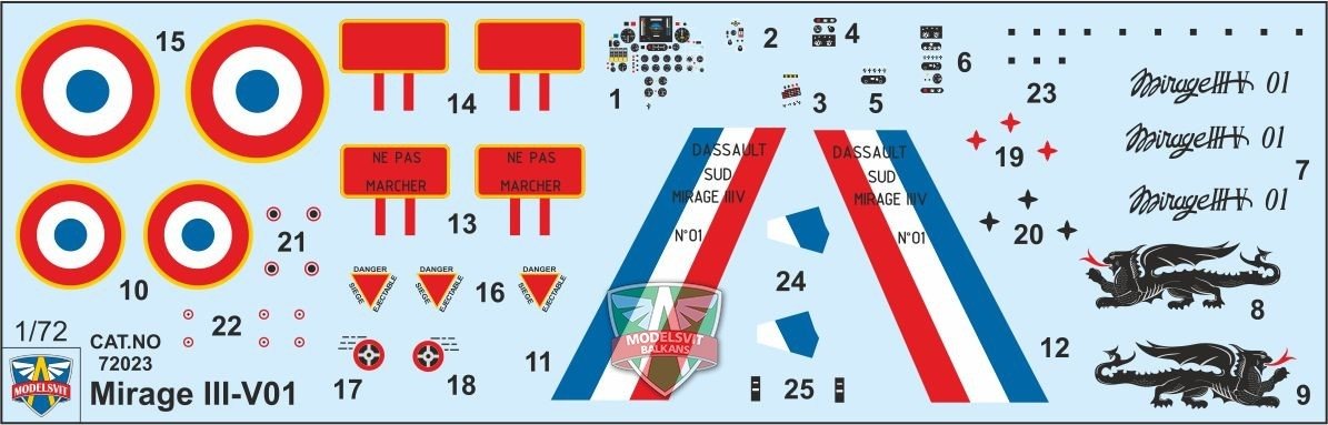 Modelsvit 72023 Mirage III V-01 French VTOL 1/72 – immagine 7