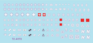 Star Decals 72-A1173 IDF Generic Markings # 2. Israeli brigade/unit insignia markings for tanks and AFVs. 1/72 – obrázek 2
