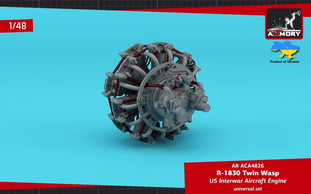 Armory Models ACA4826 R-1830 Twin Wasp US Inter-War &amp;amp; WWII aircraft engine 1/48 – image 4