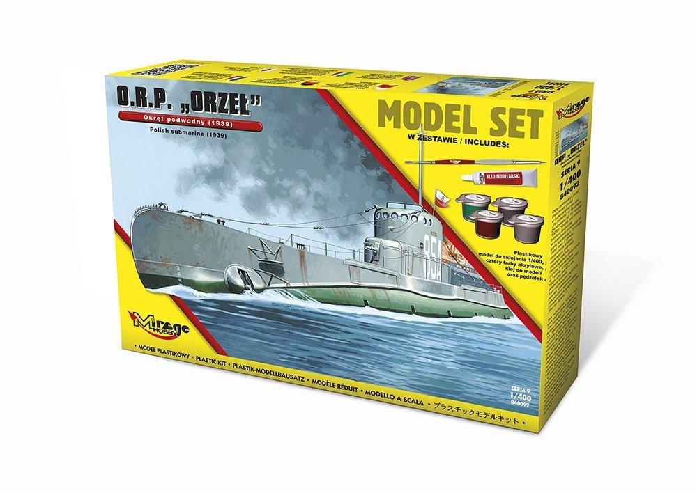Mirage Hobby 840092 ORP &amp;#39;ORZEŁ&amp;#39; Polish Submarine 1939 1/400 Model set – obrázek 2