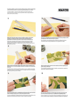 AK Interactive AK8211 MASKING SHEET A4 X 2 UNITS – zdjęcie 2