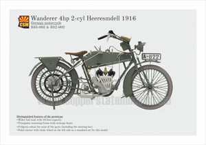 Copper State Models B32-002 Wanderer 4PS 1916 Motorcycle 1/32 – Bild 7