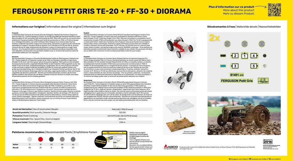 Heller 52326 Ferguson Petit Gris TE-20 + FF-30 + Diorama - Starter Kit 1/24 – image 3