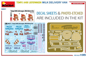 MiniArt 38057 TEMPO A400 LIEFERWAGEN. MILK DELIVERY VAN 1/35 – image 2
