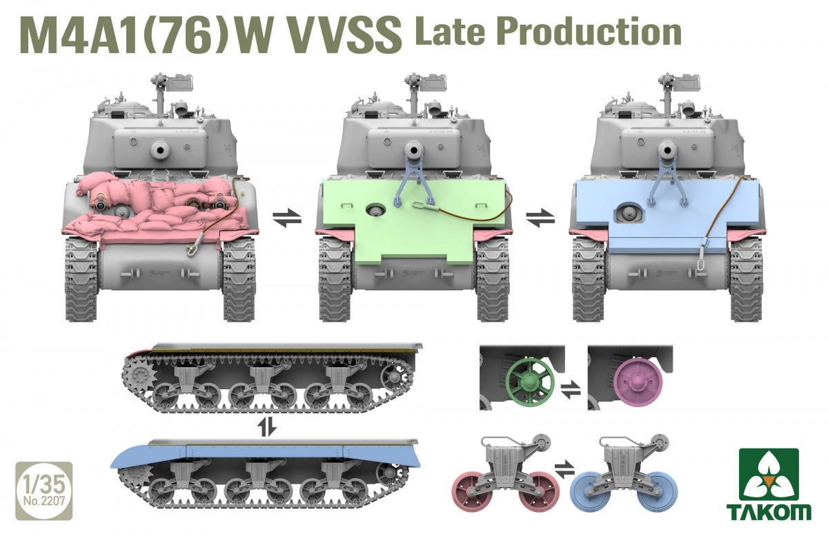 Takom 2207 M4A1(76)W VVSS Late Production 1/35