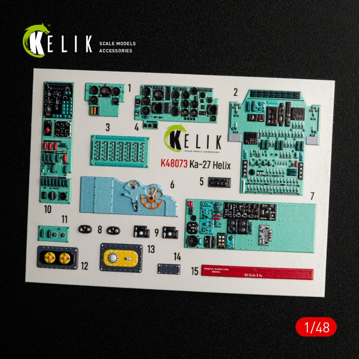 KELIK K48073 Ka-27 Helix interior 3D decals for HobbyBoss kit 1/48 – Bild 2