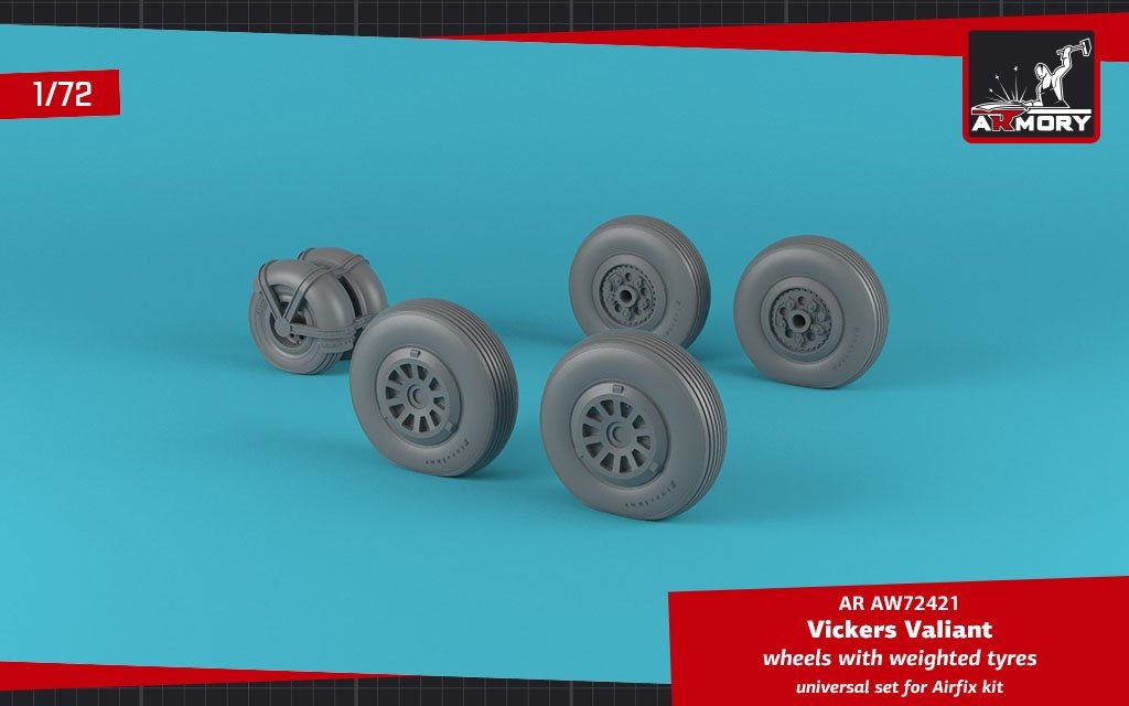 Armory Models AW72421 AW Valiant wheels w/ weighted tires 1/72 – image 3