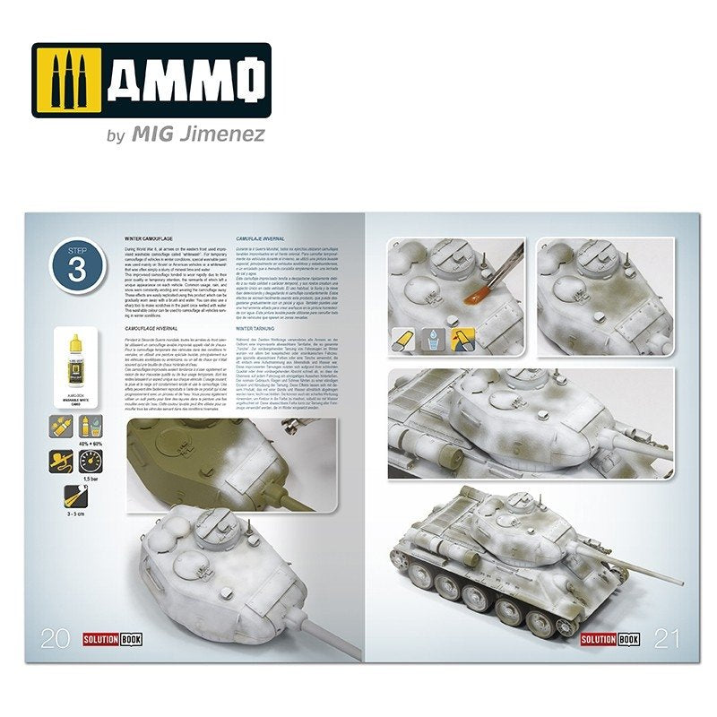 AMMO of Mig Jimenez 7903 SOLUTION BOX MINI (20) - How to paint WWII Soviet Winter Vehicles – obrázek 5