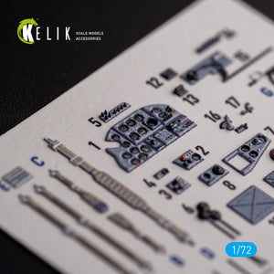 KELIK K72138 Il-2 Shturmovik - interior 3D decals for Tamiya kit 1/72 – immagine 2