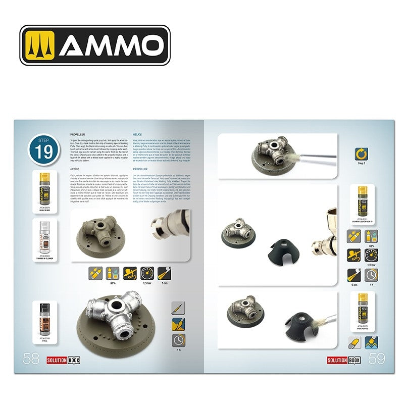 AMMO by Mig Jimenez 6530 SOLUTION BOOK 25 - How to Paint Early WWII Luftwaffe Aircraft (English, Spanish, French &amp; German)