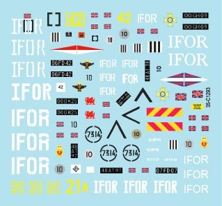 Star Decals 35-C1293 British Scimitar CVR(T) in Bosnia. IFOR markings. FV107 Scimitar, FV103 Spartan and FV105 Sultan 1/35 – image 3