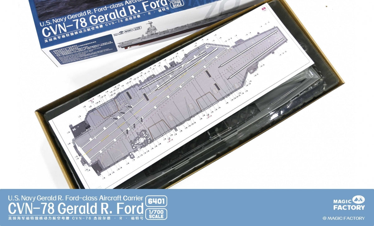 Magic Factory 6401 USS Gerald R. Ford (CVN-78) - US Navy Gerald R.Ford - class Aircraft Carrier 1/700 – obrázek 3