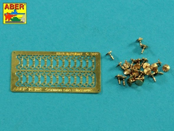 Écrous à ailettes simples Aber 16108 avec supports tournés (26 pièces) 1/16