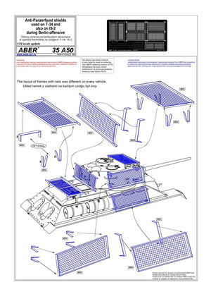 Aber 35A050 Anti-panzerfaust shields for T-34 and IS-2 (1/35) – image 4