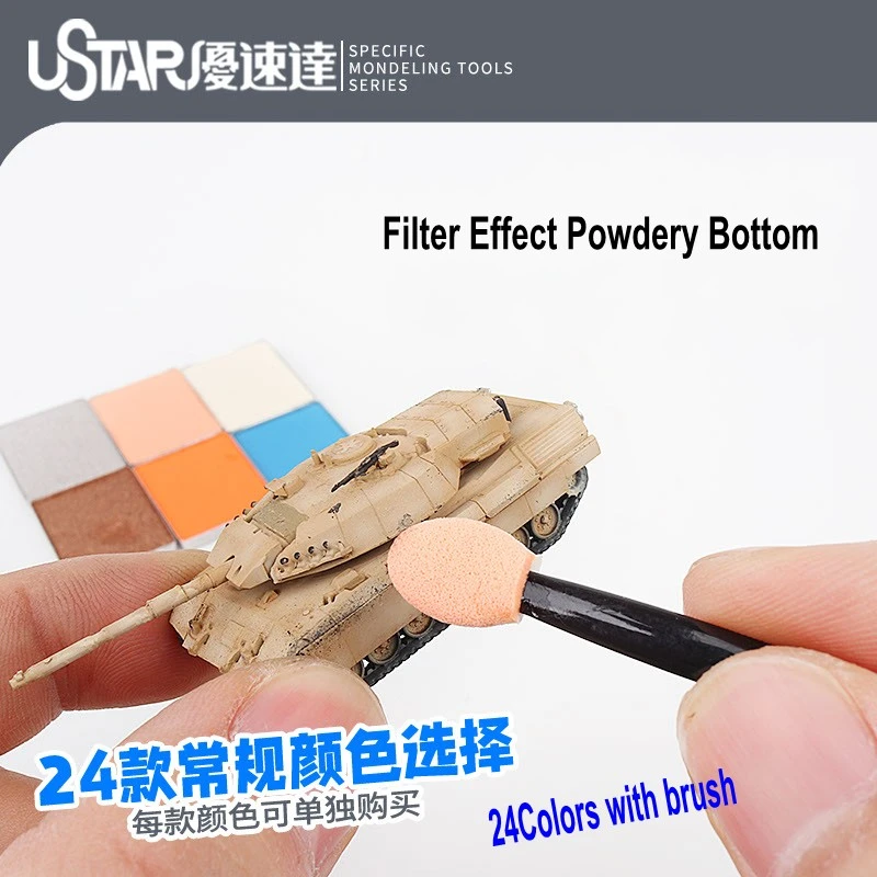 U-Star UA-91689 Aging Enamel Powder Metallic Dark Brown – obrázek 2