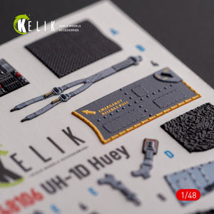 KELIK K48106 UH-1D &amp;quot;Huey&amp;quot; - interior 3D decals for Zimi Model/KittyHawk kit 1/48 – image 2