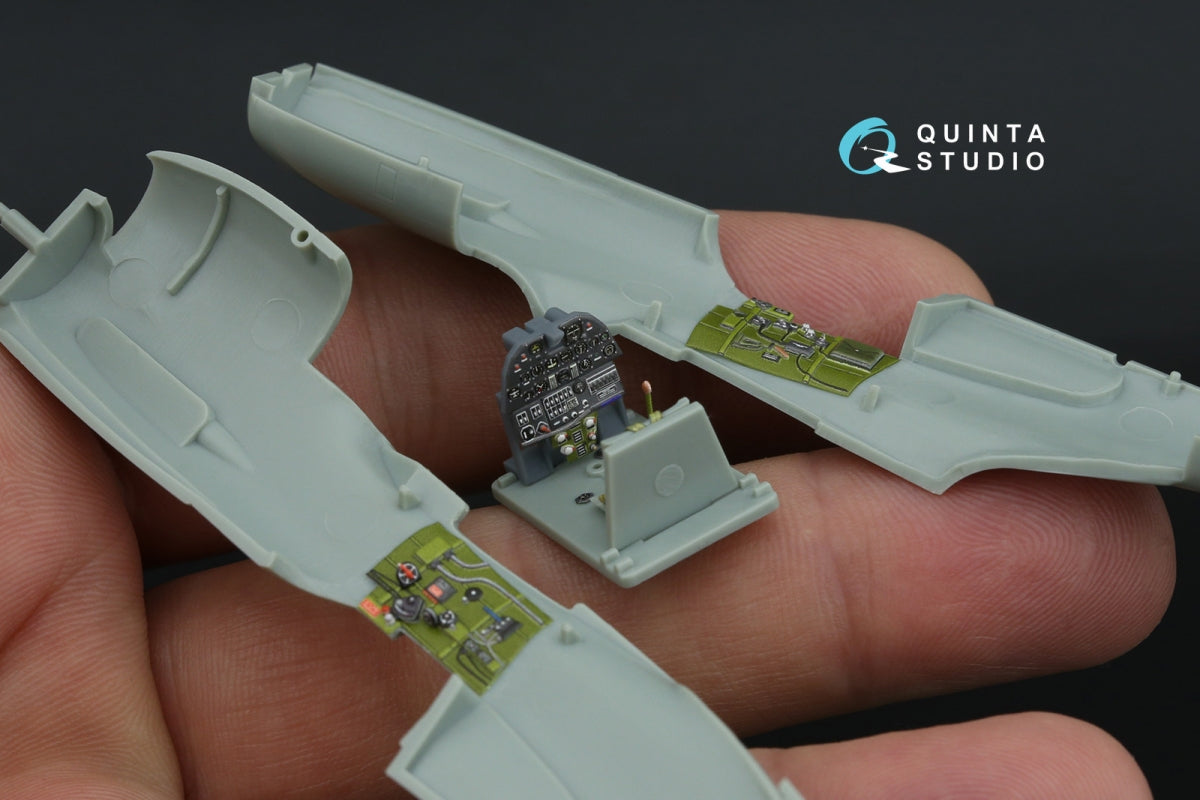 Quinta Studio QD+72054 P-40E Warhawk 3D-Printed &amp;amp; colored Interior on decal paper (Academy/Modelist) (with 3D-printed resin parts) 1/72 – image 6