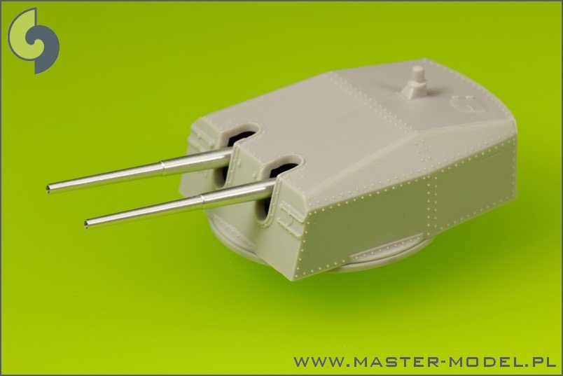 Master SM-200-007 German battleship Bismarck - secondary and heavy AA armament barrels - 15cm (12 pcs), 10.5 cm (16 pcs) – Bild 3