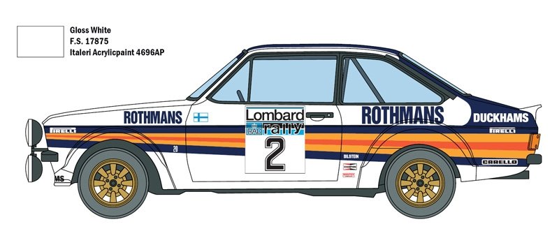 Italeri 3650 Ford Escort RS 1800 Mk.II Lombard RAC Rally 1/24 – imagen 2