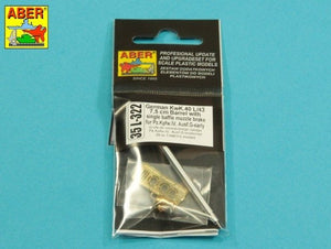 Aber 35L-322 Barrel with single-chamber muzzle brake KwK40L/43 for German Panzer IV Ausf.G tanks - early 1/35
