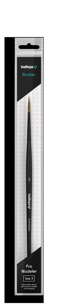 VALLEJO B01003 - Brush - Pro Modeler - Natural Hair Round No. 3