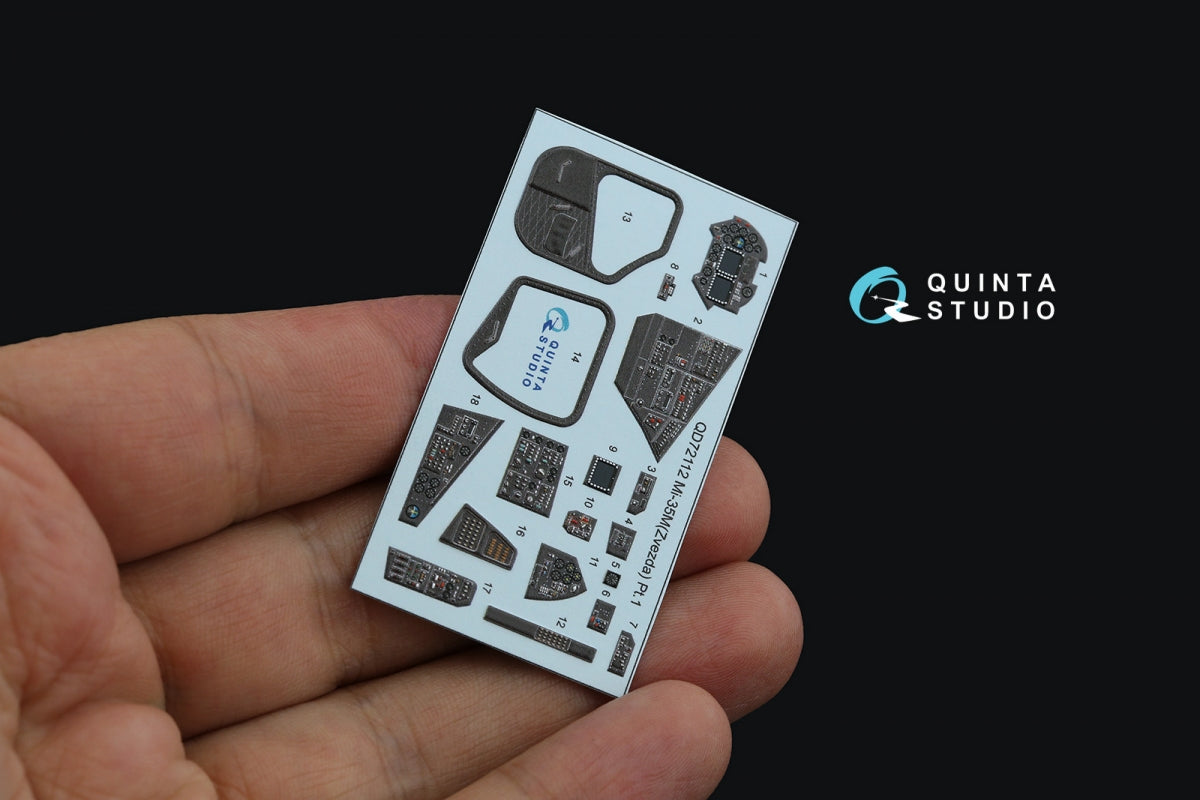 Quinta Studio QD72112 Mi-35M 3D-Printed colored Interior on decal paper (Zvezda) 1/72 – Bild 5