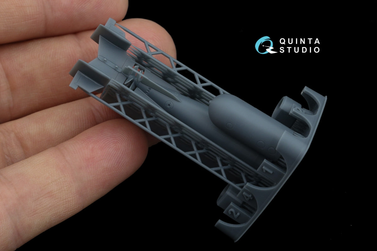 Quinta Studio QT48076 Italian WWII aircraft torpedo F200-450 (all kits) 1/48 – obrázek 6