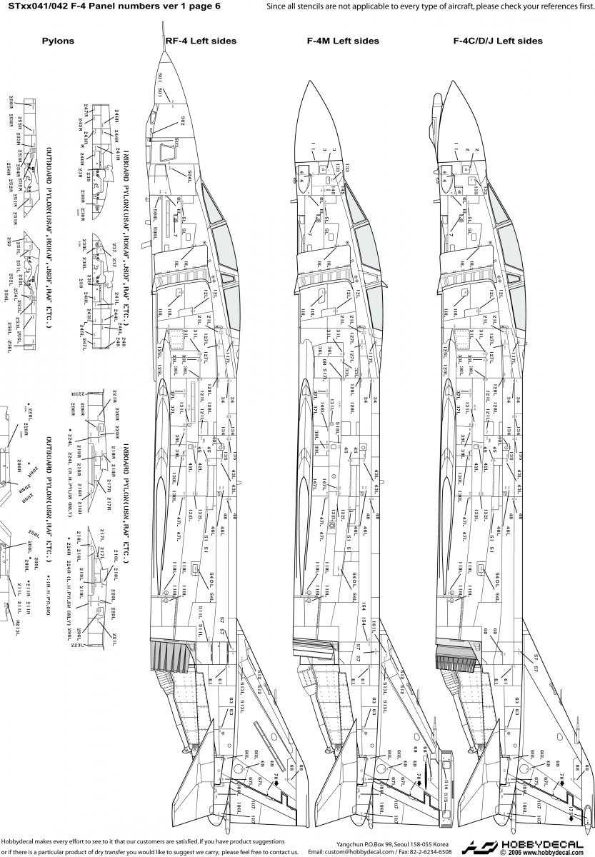 HobbyDecal ST32041V1 F-4 Panel numbers Black stencil font ver 1 1/32 – image 5