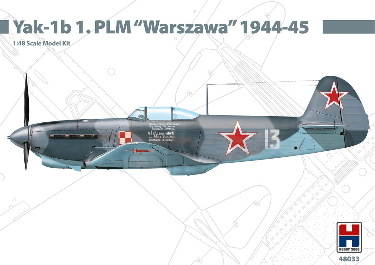 Hobby 2000 48033 Yak-1b 1. PLM Warsaw 1944-45 ( ACADEMY + CARTOGRAPH + MASKS ) 1/48