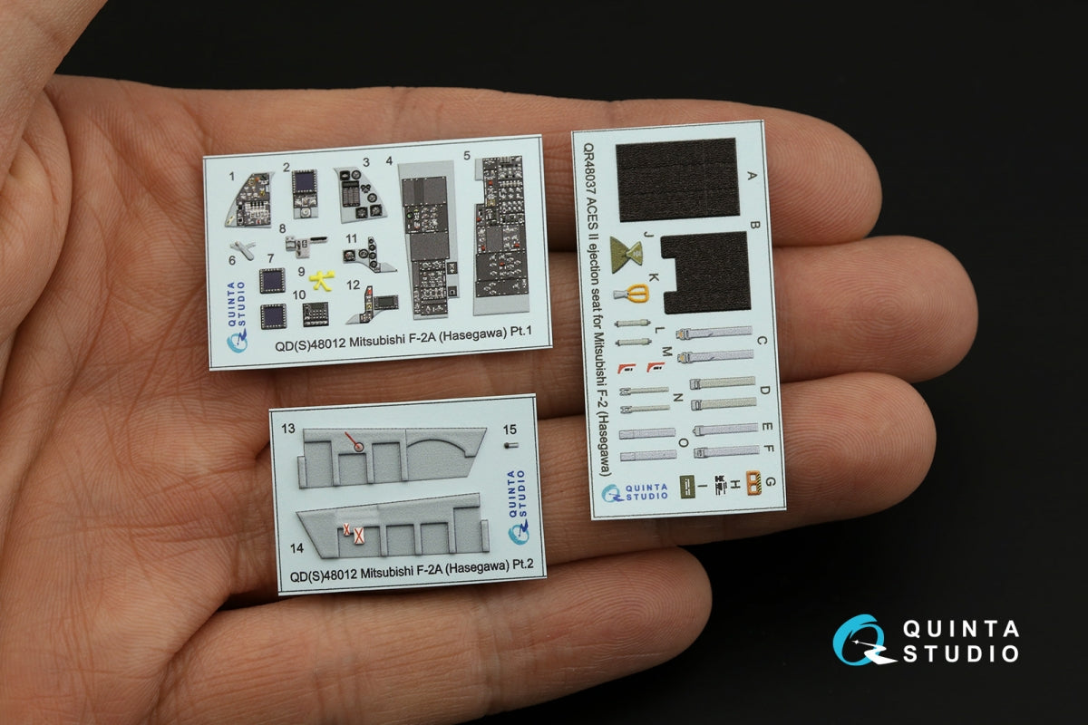 Quinta Studio QD48012 Mitsubishi F-2A 3D-Printed colored Interior on decal paper (Hasegawa) 1/48 – image 4