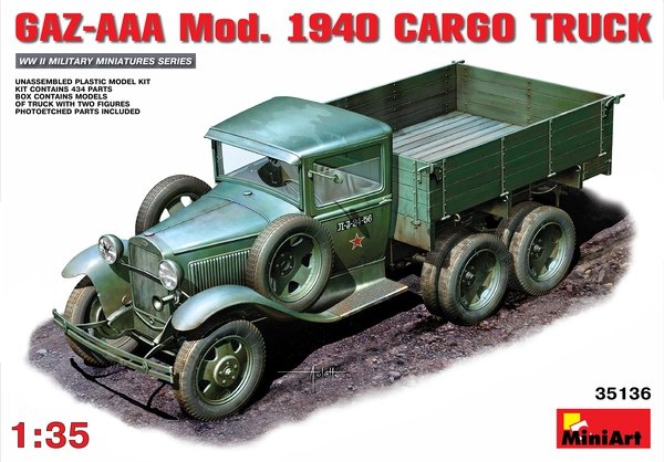 MiniArt 35136 GAZ-AAA Mod.1940. Cargo Truck 1/35