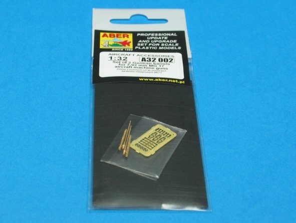 Aber A32002 Set of 2 barrels for German 7.92 mm MG 17 aircraft machine guns (1/32) – obrázek 5